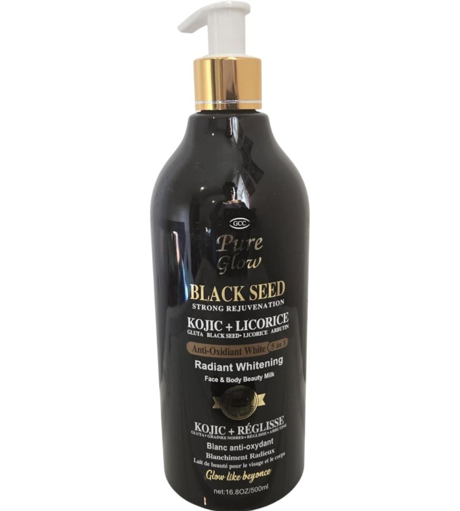 1 Pure Glow Black Seed Strong Rejuvination Anti-Oxidant White (5 in 1) Radiant Whitening Face & Body Lotion 500 ml - Image 1