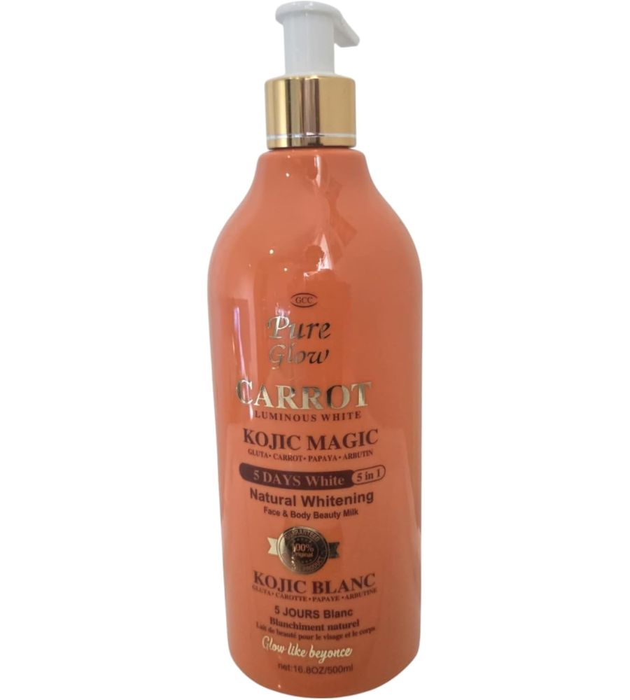 10 Pure Glow Carrot Luminous White Natural Whitening Face & Body Lotion 500 ml - Image 1