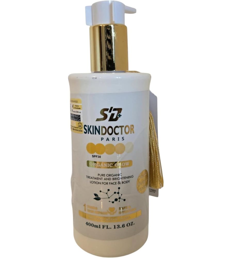 11 Skin doctor Organic Glow Face & Body Lotion with SPF 30 400 ml - Image 1