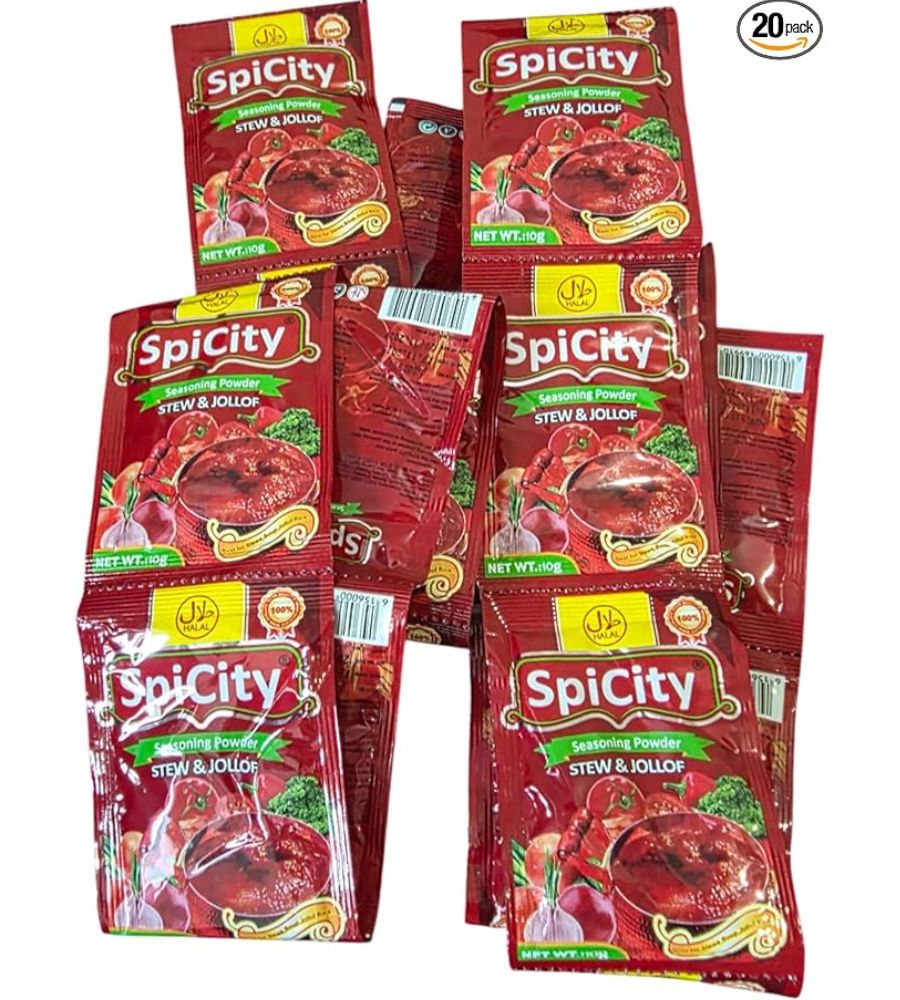 12 SpiCity Seasoning Powder Stew & Jollof - 20 Sachets. 10g X 20 - Image 1