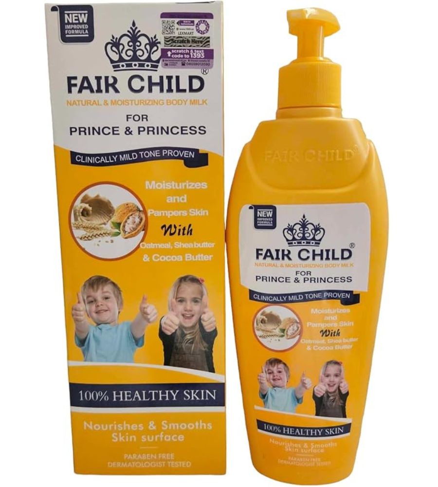 12 Fair Child Natural & Moisturizing Body Milk with Oatmeal, Shea butter & Cocoa butter 400ml - Image 1