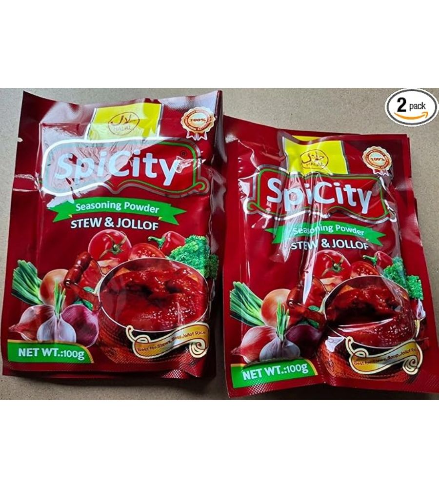 16 SpiCity Seasoning Powder Stew & Jollof - 2 Sachet. 100g X 2 - Image 1