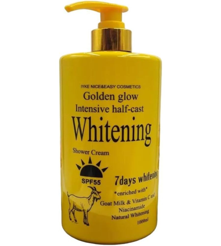 2 Golden Glow Intensive Whitening Exfoliating Shower Gel, Body Wash 1000ml - Image 1