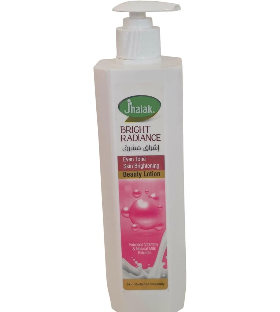 5 Jhalak Bright Radiance Even Tone Skin Brightening Beauty Lotion 500ML - with vitamins and milk extract - Image 1