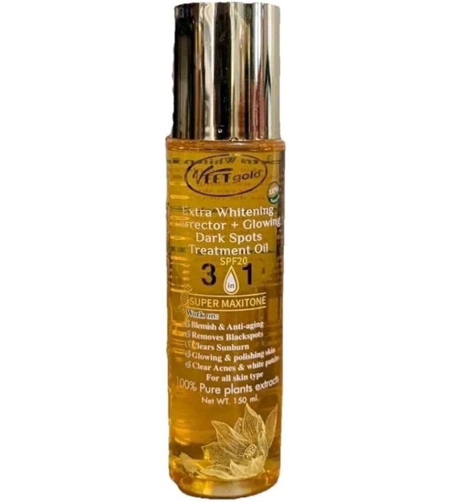 7 VEETGOLD EXTRA WHITENING CORRECTOR + GLOWING DARK SPOTS TREATMENT OIL 3 IN 1 SUPER MAXITONE, with SPF20 150 ml - Image 1