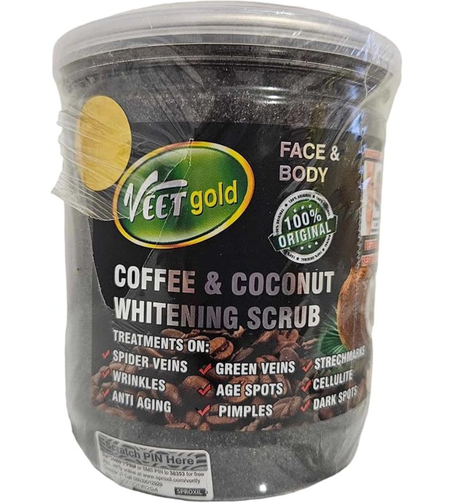 7 VeetGold Coffee And Coconut Whitening Scrub For Face & Body 450 mg - Image 1